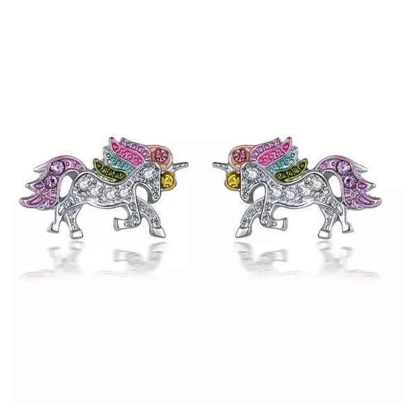 Other - 🌟HP🌟Lovely 18KGP Unicorn Earrings